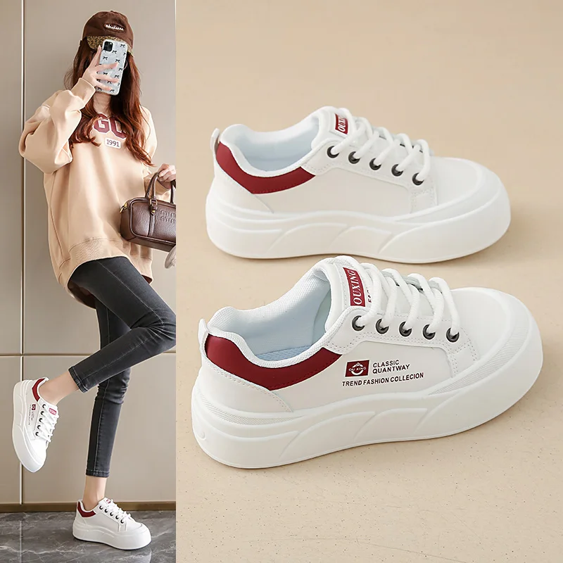 Women's Chunky Platform Lace Up Sneakers Non Slip Wear Resistant Outsole Soft Comfortable Foot Hugging Casual Shoes
Women's Chunky Platform Lace Up Sneakers Non Slip Wear Resistant Outsole Soft Comfortable Foot Hugging Casual Shoes