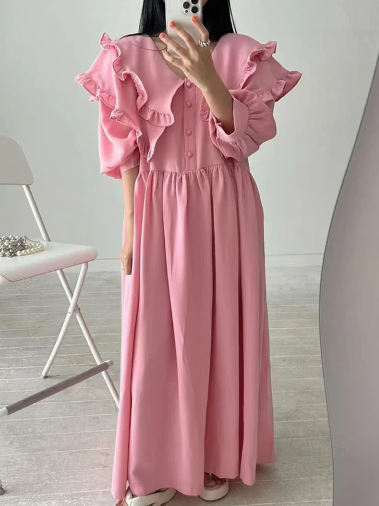 Peter Pan Colla Edible Tree Fungus Fashion Trend Ladies Pink Dress 2022 Autumn Beautiful Long Robe M890
Peter Pan Colla Edible Tree Fungus Fashion Trend Ladies Pink Dress 2022 Autumn Beautiful Long Robe M890
