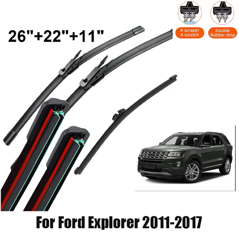 Car Wiper For Ford Explorer 2011-2017 Front Rear Wiper Blades Brushes Auto Accessories 2011-2015 Hight Quality
Car Wiper For Ford Explorer 2011-2017 Front Rear Wiper Blades Brushes Auto Accessories 2011-2015 Hight Quality