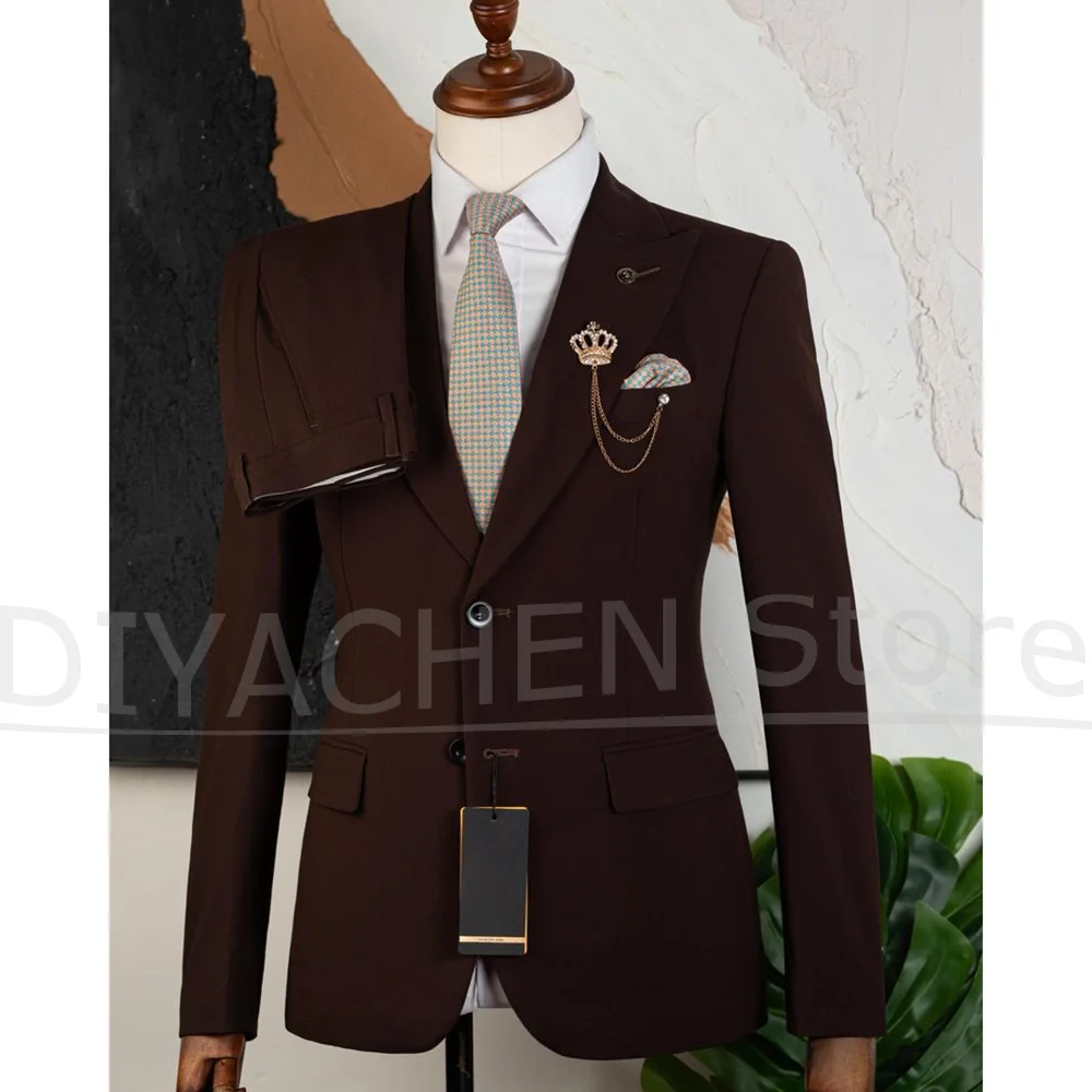 Мужской приталенный костюм, модный однобортный комплект с пиковыми лацканами, комплект из 2 предметов, формальный свадебный смокинг жениха, деловой вечерние блейзер, брюки
Мужской приталенный костюм, модный однобортный комплект с пиковыми лацканами, комплект из 2 предметов, формальный свадебный смокинг жениха, деловой вечерние блейзер, брюки