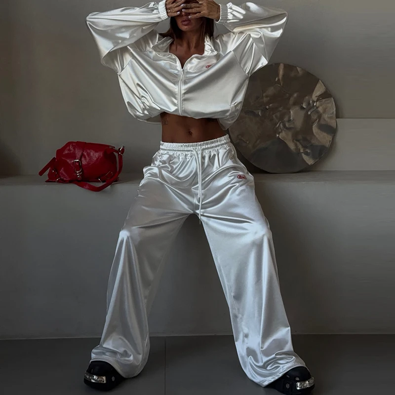 Casual Long Sleeve Loosed Pocket Pants Set Spring Summer New Lapel Zipper Coat&Pants Sets Fashion Solid Color Women's Tracksuits
Casual Long Sleeve Loosed Pocket Pants Set Spring Summer New Lapel Zipper Coat&Pants Sets Fashion Solid Color Women's Tracksuits