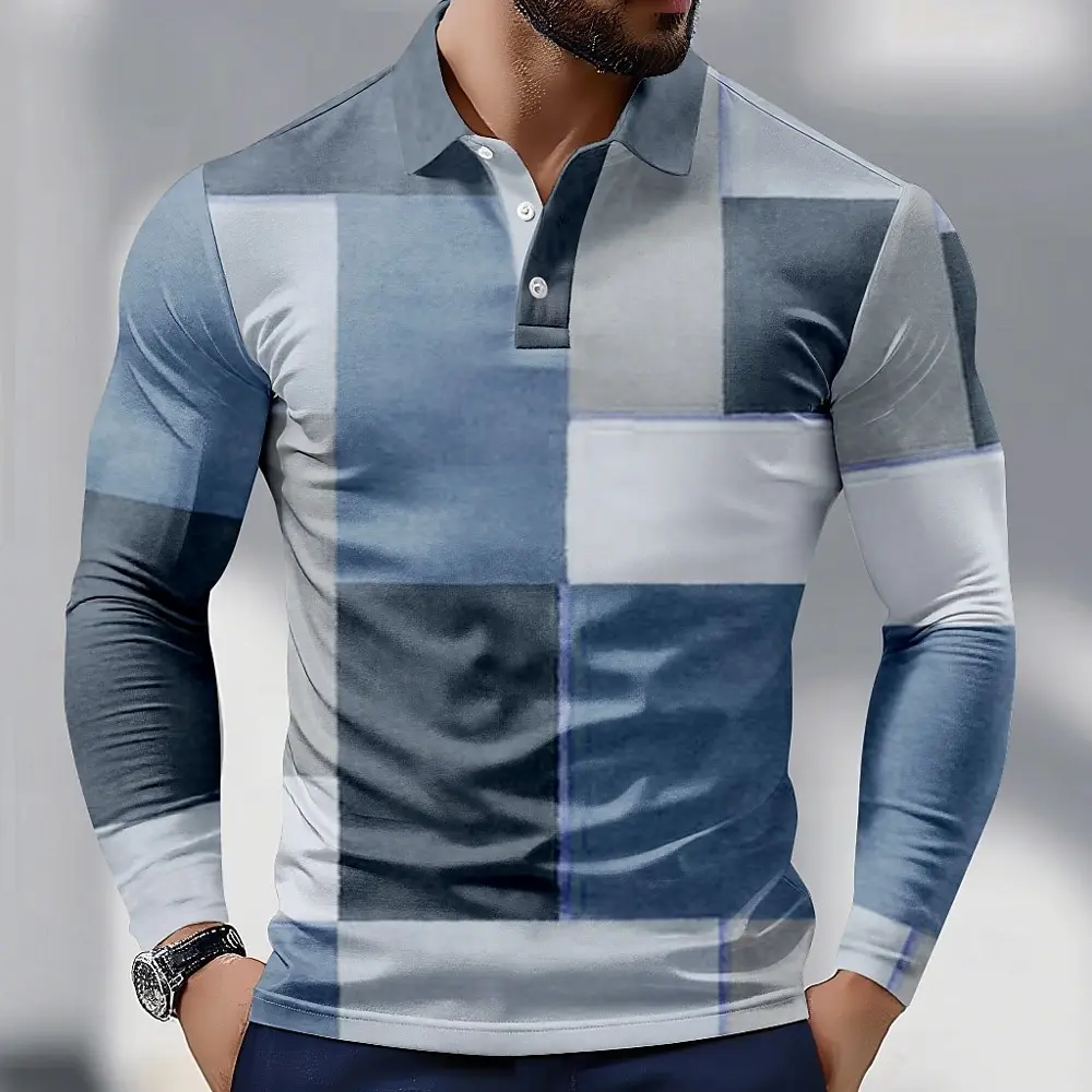 3D Printed Plaid Color Block Polo Shirts For Men Autumn Winter Simple Design Loose Long Sleeve Clothes Outdoor Daily Casual Tops
3D Printed Plaid Color Block Polo Shirts For Men Autumn Winter Simple Design Loose Long Sleeve Clothes Outdoor Daily Casual Tops