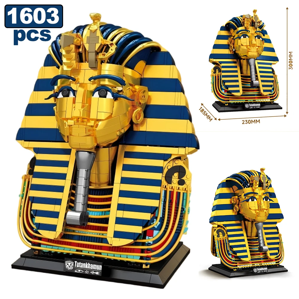 1603PCS MOC Famous Egyptian Pharaoh Golden Mask Model Building Blocks Home Decoration Assemble Bricks Toys Adult Collection Gift
1603PCS MOC Famous Egyptian Pharaoh Golden Mask Model Building Blocks Home Decoration Assemble Bricks Toys Adult Collection Gift