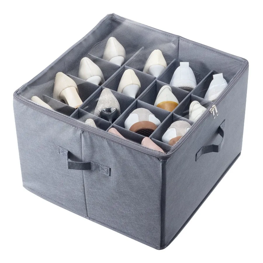 Прочный органайзер для хранения обуви под кроватью, регулируемые перегородки, подходят для 16-раздельных отделений, органайзер для хранения обуви для организации шкафа
Прочный органайзер для хранения обуви под кроватью, регулируемые перегородки, подходят для 16-раздельных отделений, органайзер для хранения обуви для организации шкафа