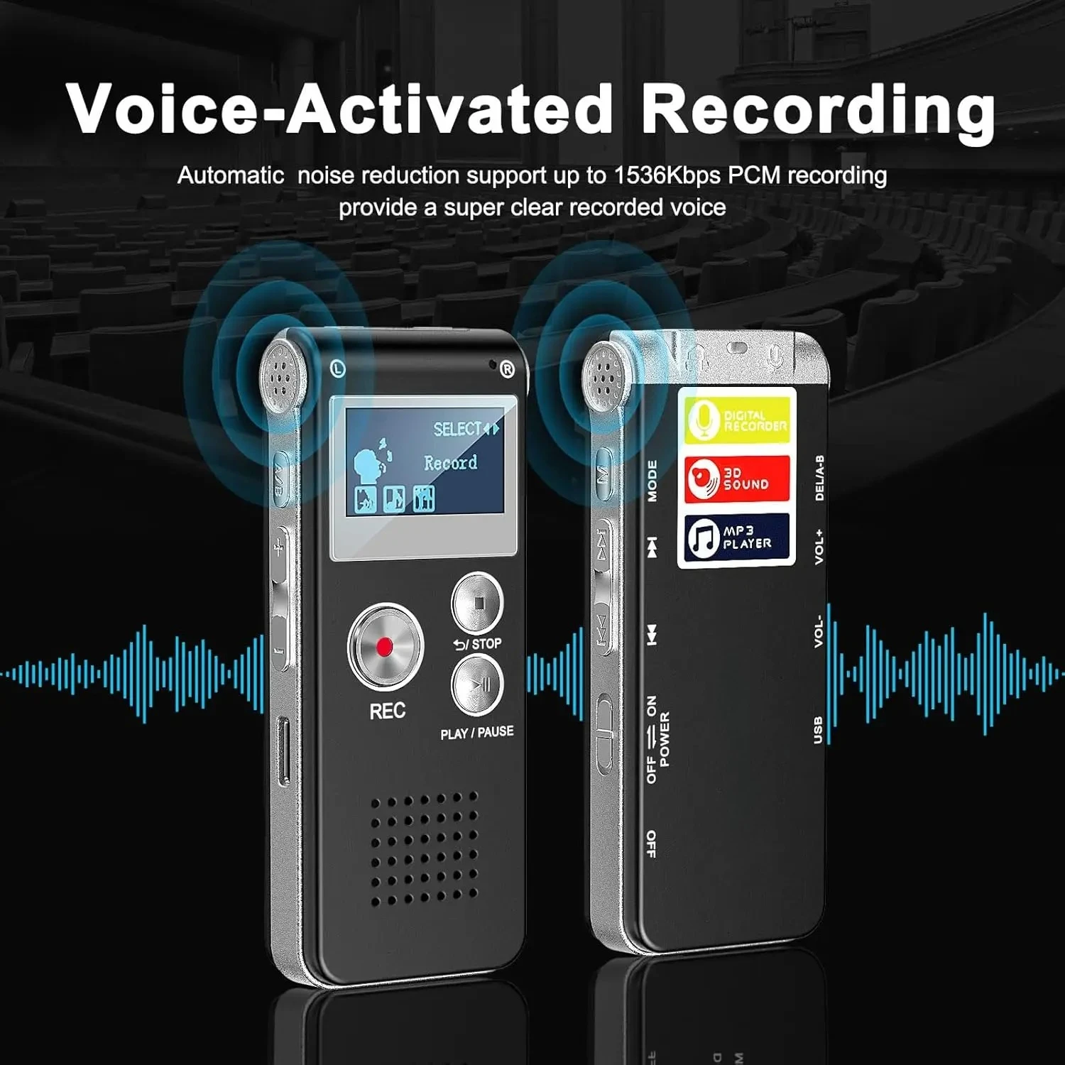 Cheap and user-friendly digital recorder, supporting up to 1536kbps. Mini recorder upgraded to MP3 and USB, with playback functi
Cheap and user-friendly digital recorder, supporting up to 1536kbps. Mini recorder upgraded to MP3 and USB, with playback functi