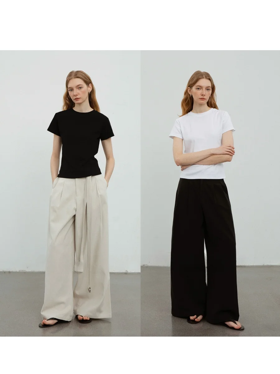 Countonme High Waist Wide Leg Casual Pants 2 Colors Versatile Comfortable Cotton Straight Cut Trousers for Women
Countonme High Waist Wide Leg Casual Pants 2 Colors Versatile Comfortable Cotton Straight Cut Trousers for Women