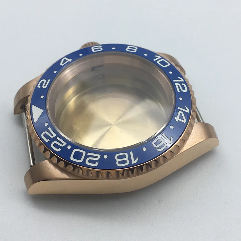 40mm Luxury men's Rose gold watch case sapphire glass ceramic bezel for Seiko nh35 nh36 Miyota 8215 movement GMT Mod 28.5mm Dial
40mm Luxury men's Rose gold watch case sapphire glass ceramic bezel for Seiko nh35 nh36 Miyota 8215 movement GMT Mod 28.5mm Dial