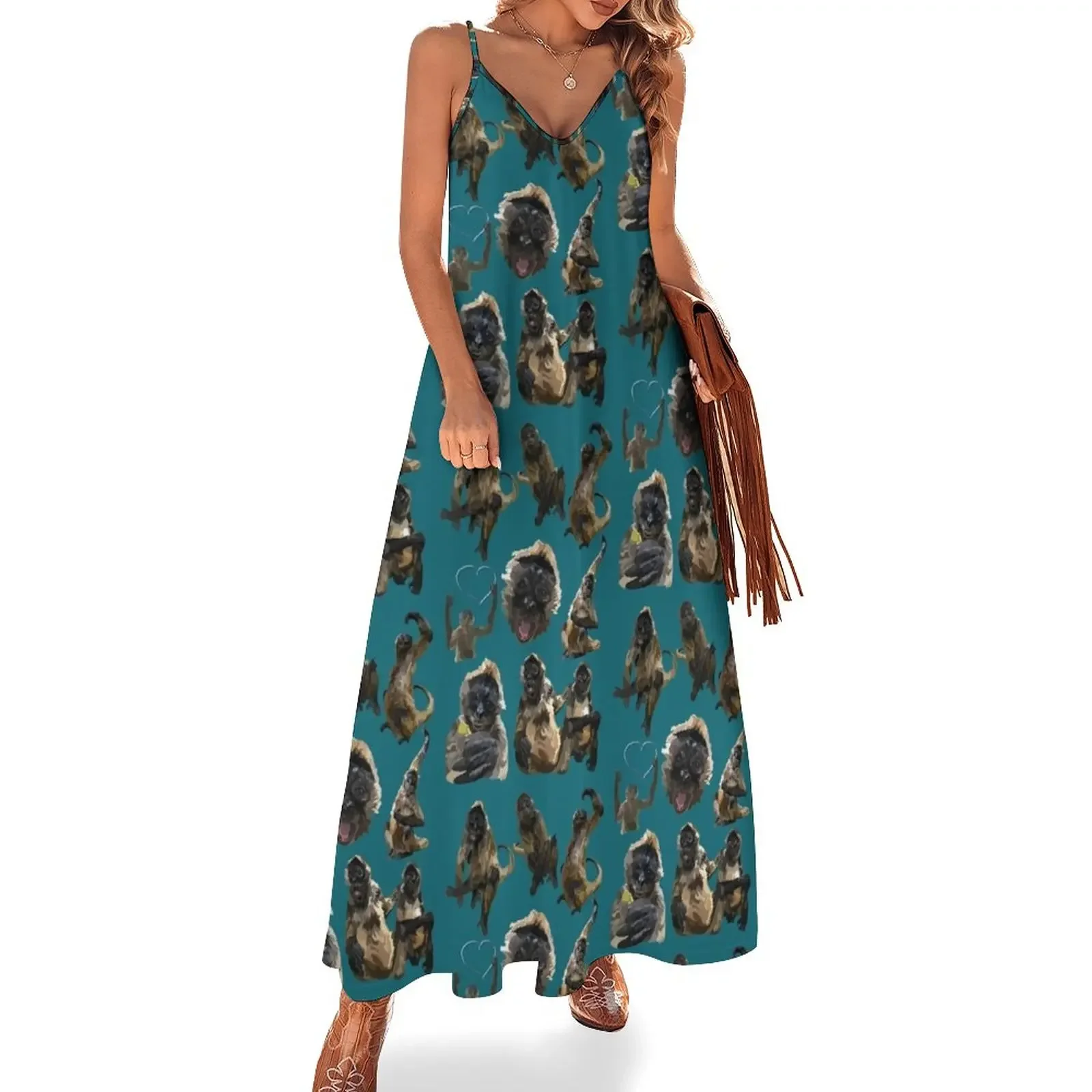 B is for Black handed spider monkey Sleeveless Dress fairy dress Women's summer dress
B is for Black handed spider monkey Sleeveless Dress fairy dress Women's summer dress