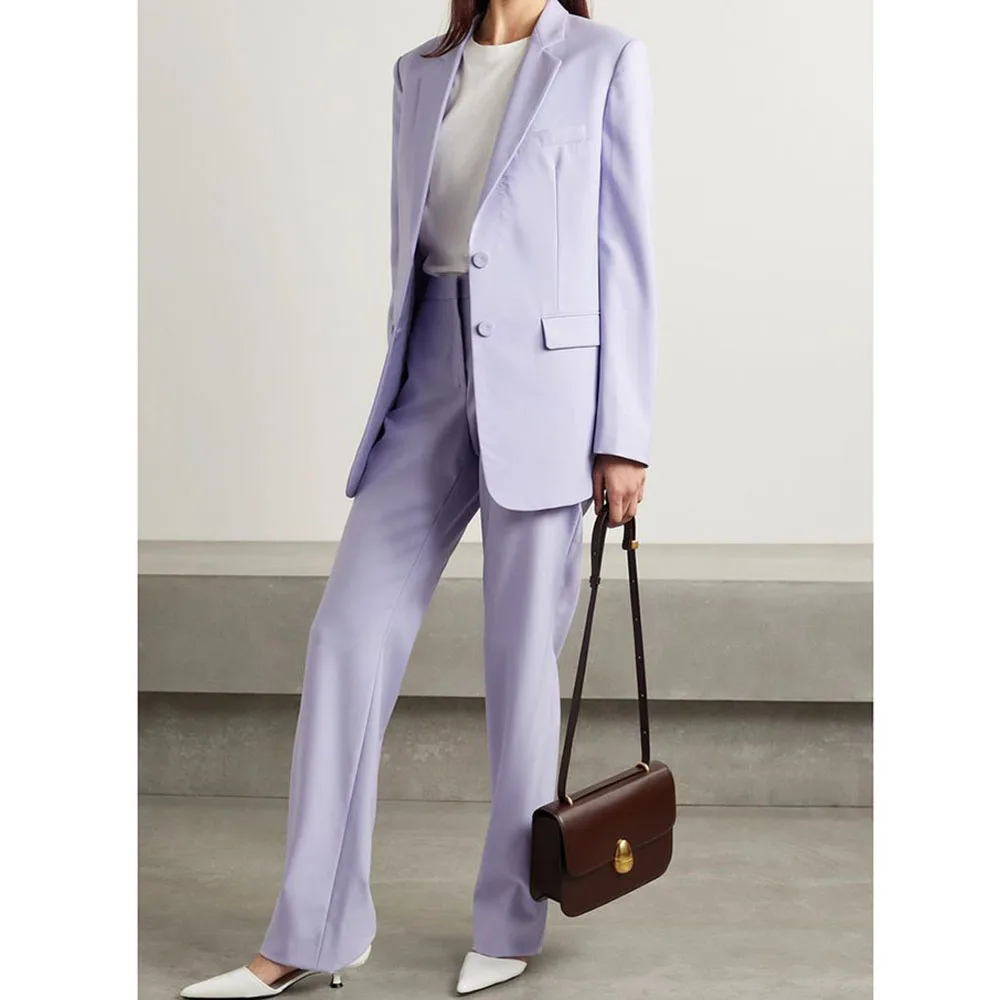 Elegant Purple Suits for Women Single Breasted 2 Pieces Jacket Pants Female Clothing Youthful Office Party Lady's Costume
Elegant Purple Suits for Women Single Breasted 2 Pieces Jacket Pants Female Clothing Youthful Office Party Lady's Costume