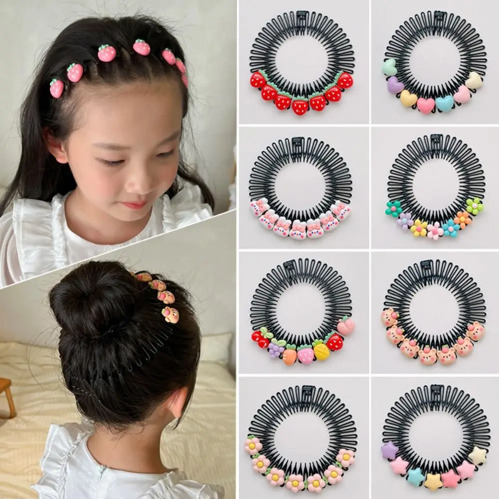 Fashion Spring Cartoon Invisible Extra Hair Holder Round Fixed Combs Hair Styling Comb Strawberry Flower Fixed Teeth Combs Women
Fashion Spring Cartoon Invisible Extra Hair Holder Round Fixed Combs Hair Styling Comb Strawberry Flower Fixed Teeth Combs Women