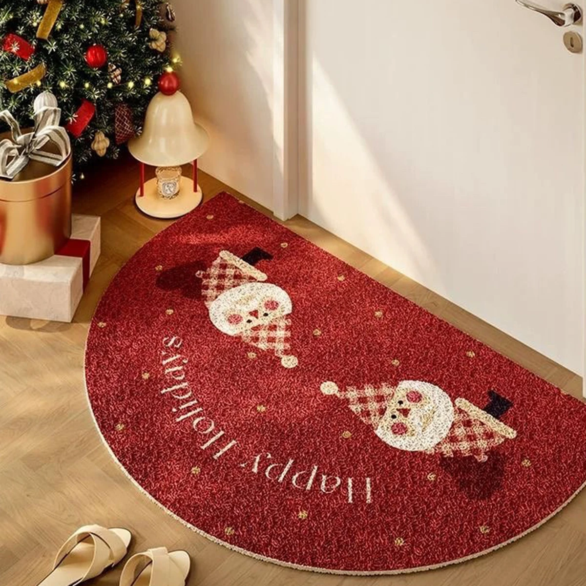 Entrance Carpet Anti-slip Wear-resistant Welcome Foot Mat Christmas Cartoon Red Silk Loop Rug Semi-circular Home Decoration Mats
Entrance Carpet Anti-slip Wear-resistant Welcome Foot Mat Christmas Cartoon Red Silk Loop Rug Semi-circular Home Decoration Mats