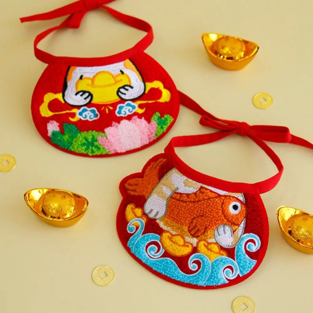 Pet Supplies Cute Cat Towel Embroidery Bib Stylish Cartoon Pet Water Scarf Adjustable Comfortable Pet Collar Spring Festival
Pet Supplies Cute Cat Towel Embroidery Bib Stylish Cartoon Pet Water Scarf Adjustable Comfortable Pet Collar Spring Festival