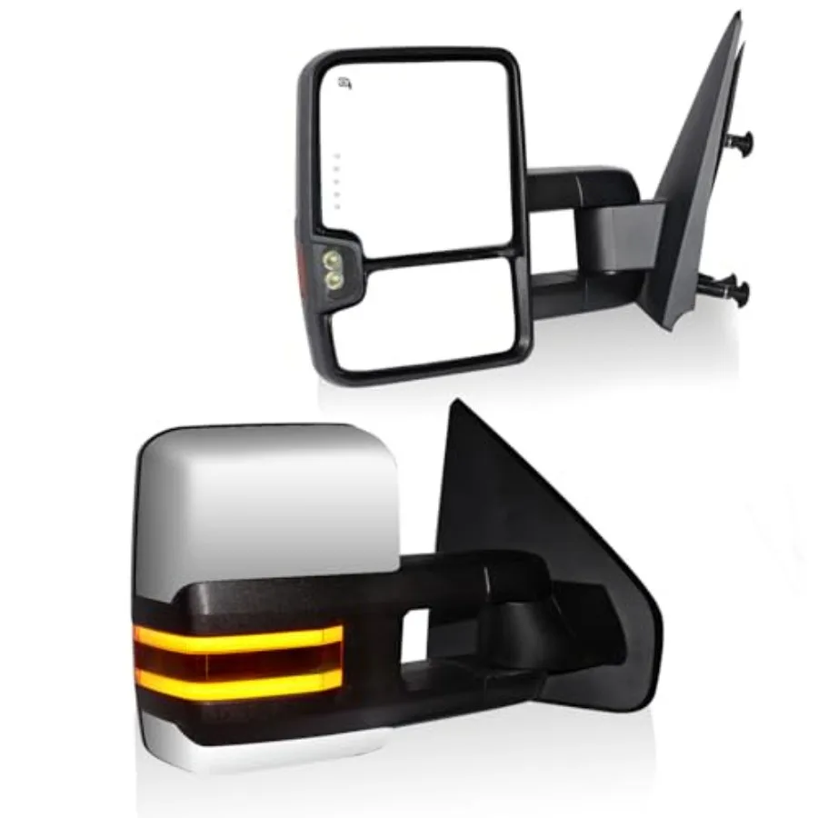 Towing Mirrors Compatible with Ford F150 2004-2014 Power Heated Defrost Amber LED Signal Puddle Light Side Mirrors Pair Set Pic
Towing Mirrors Compatible with Ford F150 2004-2014 Power Heated Defrost Amber LED Signal Puddle Light Side Mirrors Pair Set Pic
