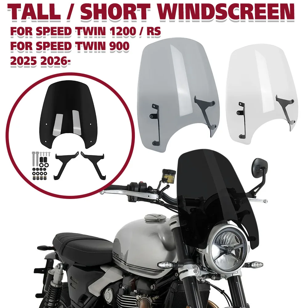 For Speed Twin 900 2025 2026-Speed Twin 1200/RS Touring Windshield Visor Double Bubble High/Short Windscreen Cover Deflector
For Speed Twin 900 2025 2026-Speed Twin 1200/RS Touring Windshield Visor Double Bubble High/Short Windscreen Cover Deflector 