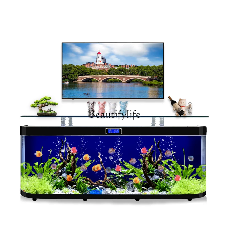 TV cabinet fish tank living room household integrated medium glass ecological intelligent aquarium
TV cabinet fish tank living room household integrated medium glass ecological intelligent aquarium
