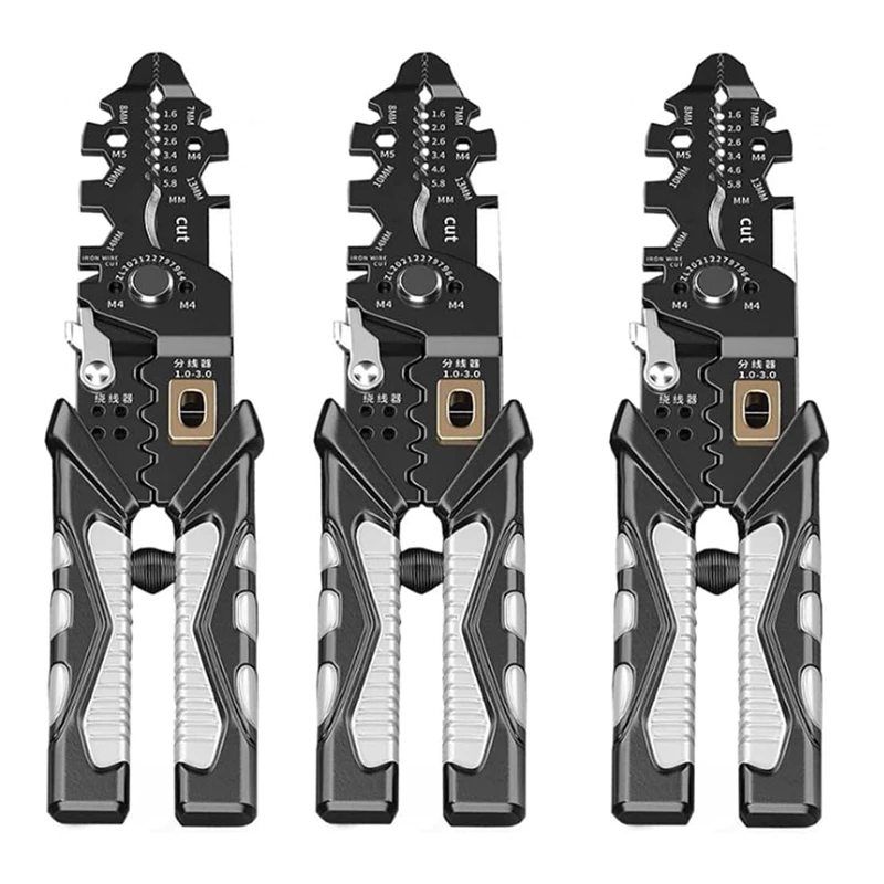2PCS Multifunctional Wire Stripper Crimper Cable Cutter Pliers, 25-In-1 Wire Stripping Tool, Electrician Pliers Tools Durable
2PCS Multifunctional Wire Stripper Crimper Cable Cutter Pliers, 25-In-1 Wire Stripping Tool, Electrician Pliers Tools Durable