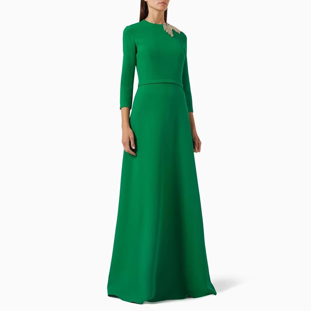 Simple Green Evening Dress Customized O-neck Prom Gowns Straight Floor Lenght with Sequined Pearls Formal Evening Dresses
Simple Green Evening Dress Customized O-neck Prom Gowns Straight Floor Lenght with Sequined Pearls Formal Evening Dresses