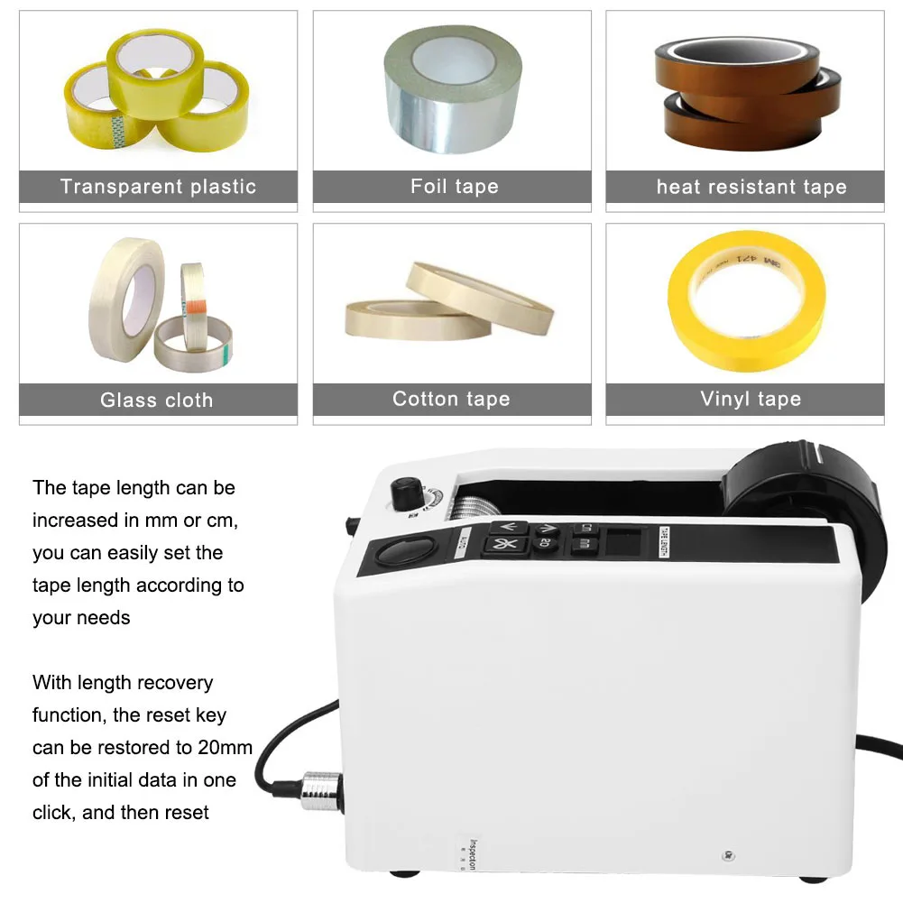 Auto Tape Dispenser Manual/Automatic Electric Adhesive Tape Cutter Cutting Machine
Auto Tape Dispenser Manual/Automatic Electric Adhesive Tape Cutter Cutting Machine