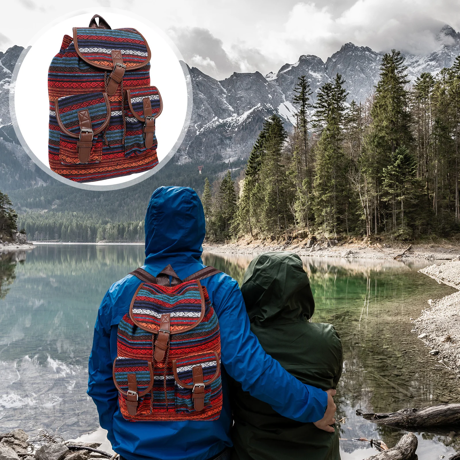 Ethnic Style Large Capacity Plaid Backpack Vintage Boho Drawstring Bucket Bag School Travel Canvas Fashion Stylish Backpack
Ethnic Style Large Capacity Plaid Backpack Vintage Boho Drawstring Bucket Bag School Travel Canvas Fashion Stylish Backpack