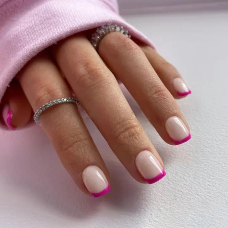 24pcs Finished Short Ballet Fake Nails Simple White French Tip Press on Nails Square False Nail for Woman&girl Stick on Manicure
24pcs Finished Short Ballet Fake Nails Simple White French Tip Press on Nails Square False Nail for Woman&girl Stick on Manicure