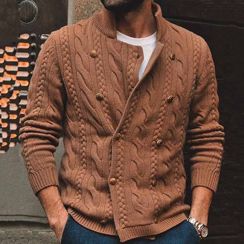 Men's Sweater Cardigan 2023 Autumn And Winter New Stand Collar Solid Color Double Breasted Fashion Casual Large Size Sweater
Men's Sweater Cardigan 2023 Autumn And Winter New Stand Collar Solid Color Double Breasted Fashion Casual Large Size Sweater