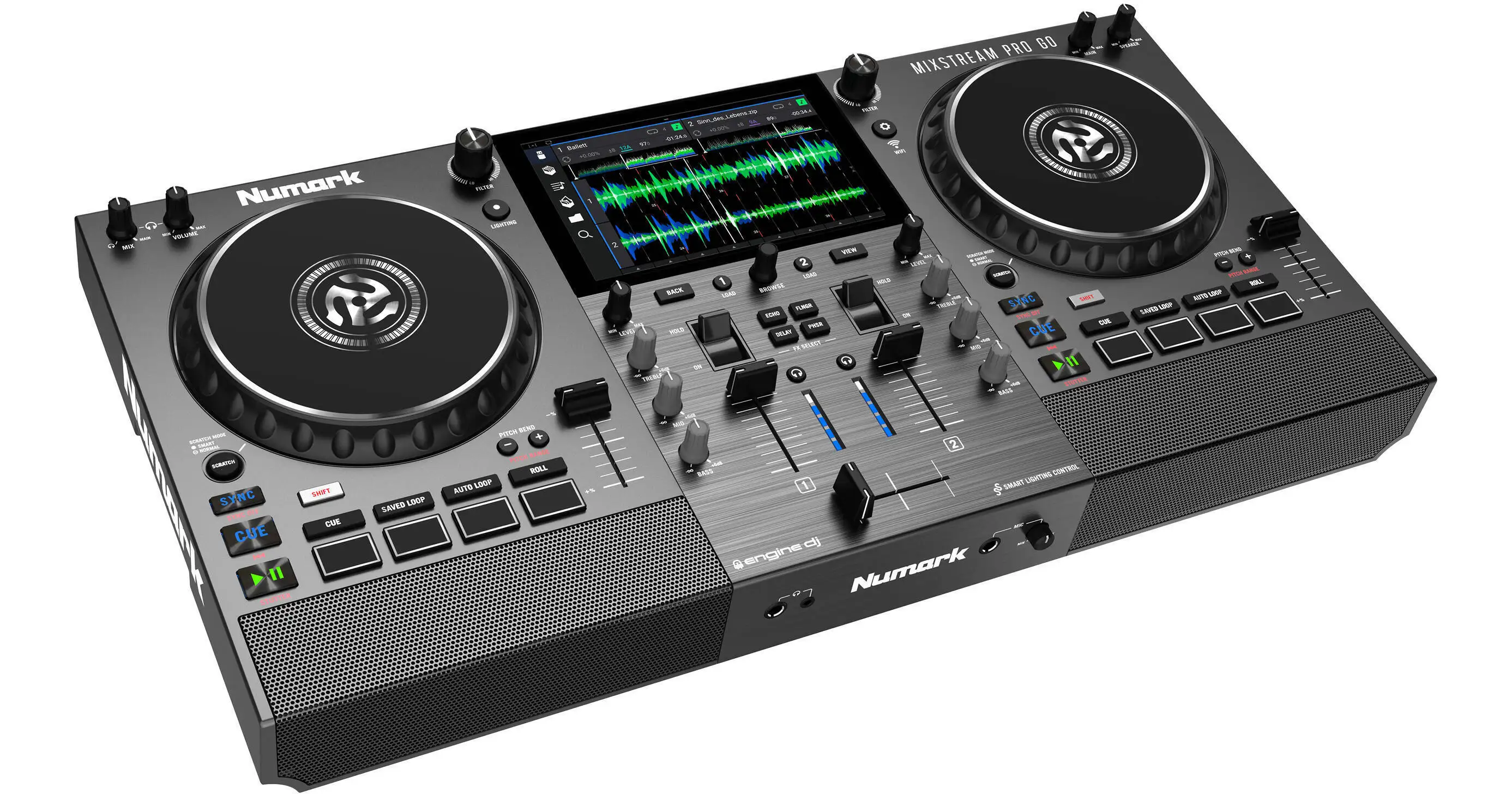 Мгновенная доставка Автономный DJ-контроллер Numark Mixstream Pro Go с батарейным питанием
Мгновенная доставка Автономный DJ-контроллер Numark Mixstream Pro Go с батарейным питанием