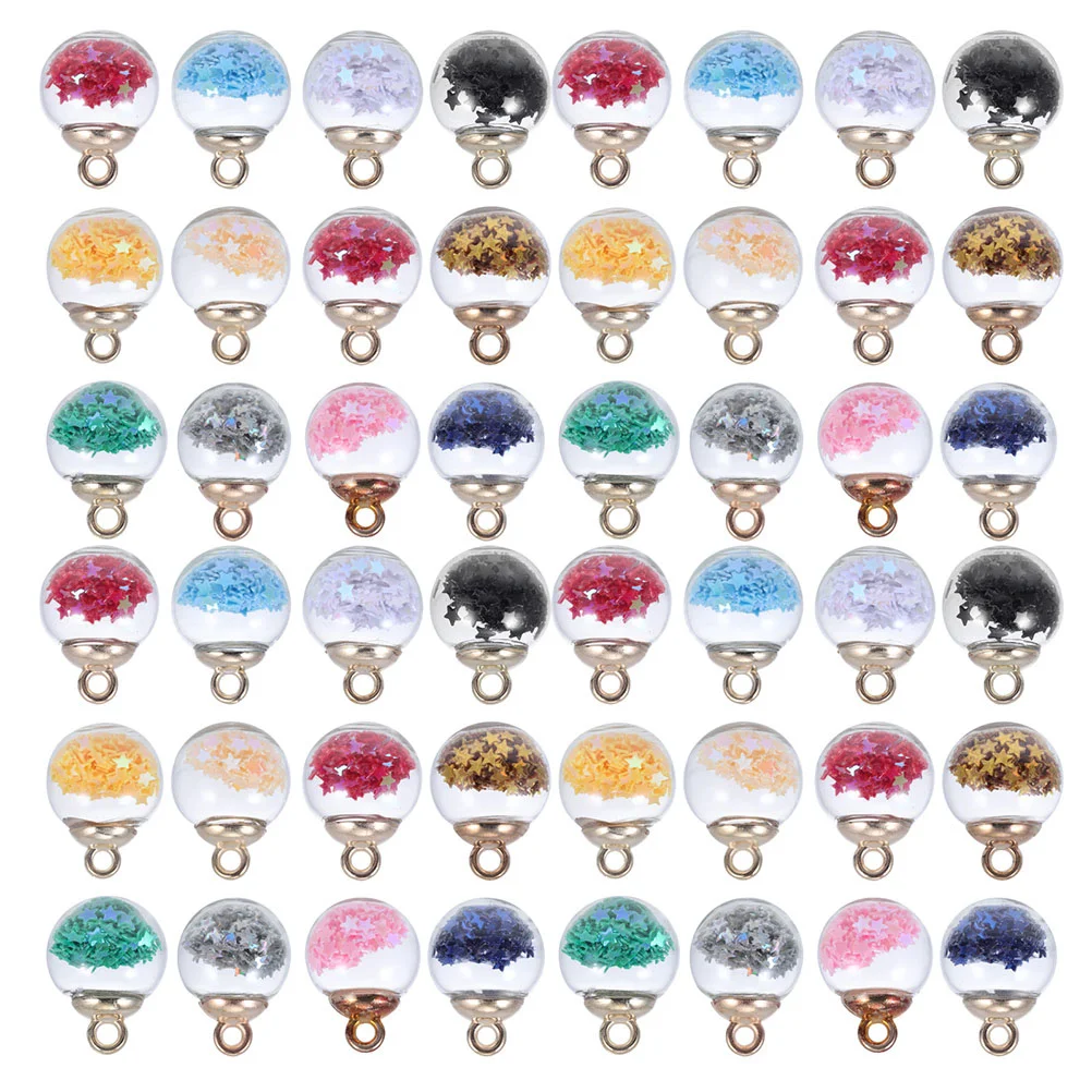 60 Pcs Glass Ball Pendant Keychain Charm Necklace Making Pendants Party Decoration Simple Earrings Charms of The Lid
60 Pcs Glass Ball Pendant Keychain Charm Necklace Making Pendants Party Decoration Simple Earrings Charms of The Lid