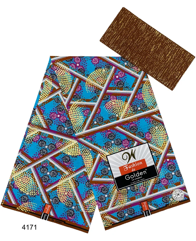 Latest Arrival Style 100% Cotton Wax Fabric 4+2 Yards High Quality Fashion de Gold Wax African Real Wax Fabric Women Pagne
Latest Arrival Style 100% Cotton Wax Fabric 4+2 Yards High Quality Fashion de Gold Wax African Real Wax Fabric Women Pagne