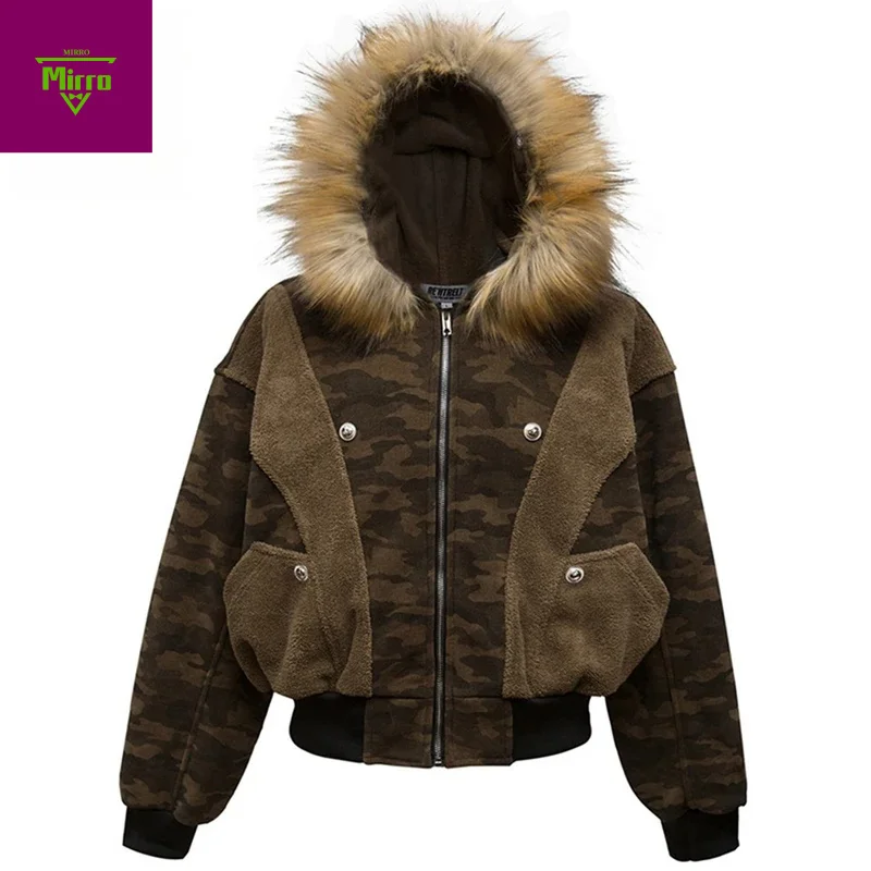 Men Winter Jackets Camouflage Fur Collar Parkas Coats Thicken Fleece Warm Padded Jackets Streetwear Harajuku Hip Hop Jackets
Men Winter Jackets Camouflage Fur Collar Parkas Coats Thicken Fleece Warm Padded Jackets Streetwear Harajuku Hip Hop Jackets