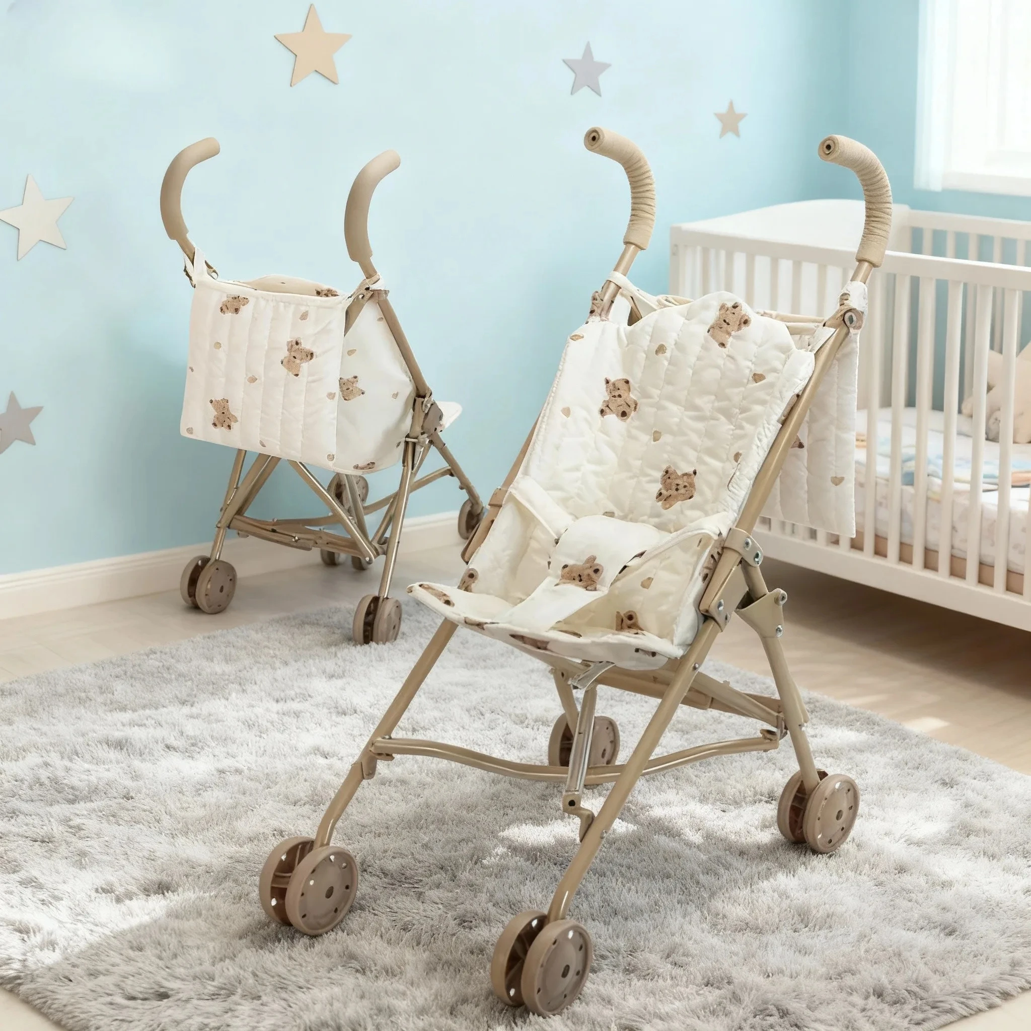 Cute Doll Stroller for Dolls Folding Doll Pram with Bear/Floral Print Doll Accessories Pretend Play Birthday Gift for Boys Girls
Cute Doll Stroller for Dolls Folding Doll Pram with Bear/Floral Print Doll Accessories Pretend Play Birthday Gift for Boys Girls
