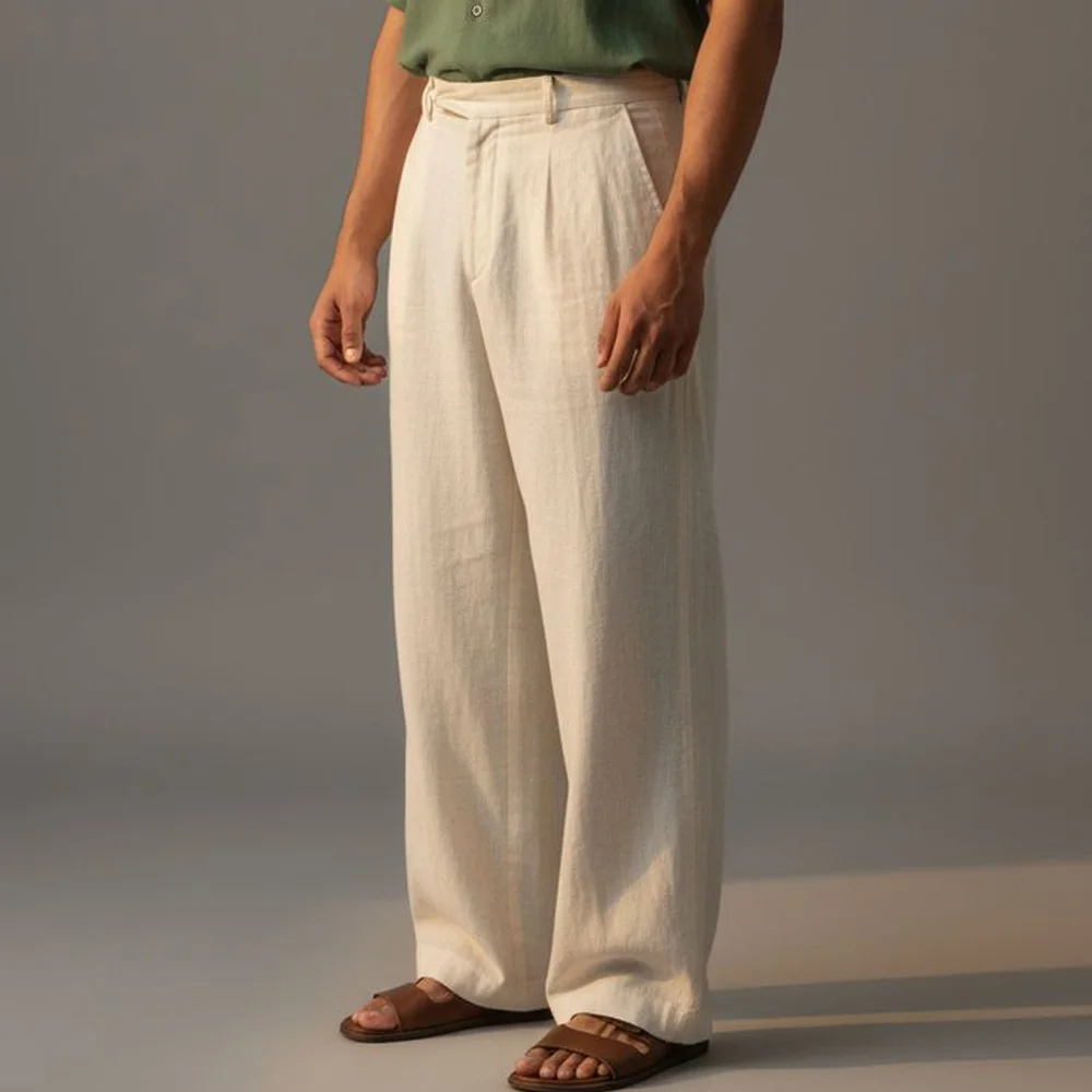 Lightweight Linen Classic Men's Pants for Man Trousers Business Casual Straight-Leg Solid Color Work Trouser Tailoring Clothing
Lightweight Linen Classic Men's Pants for Man Trousers Business Casual Straight-Leg Solid Color Work Trouser Tailoring Clothing