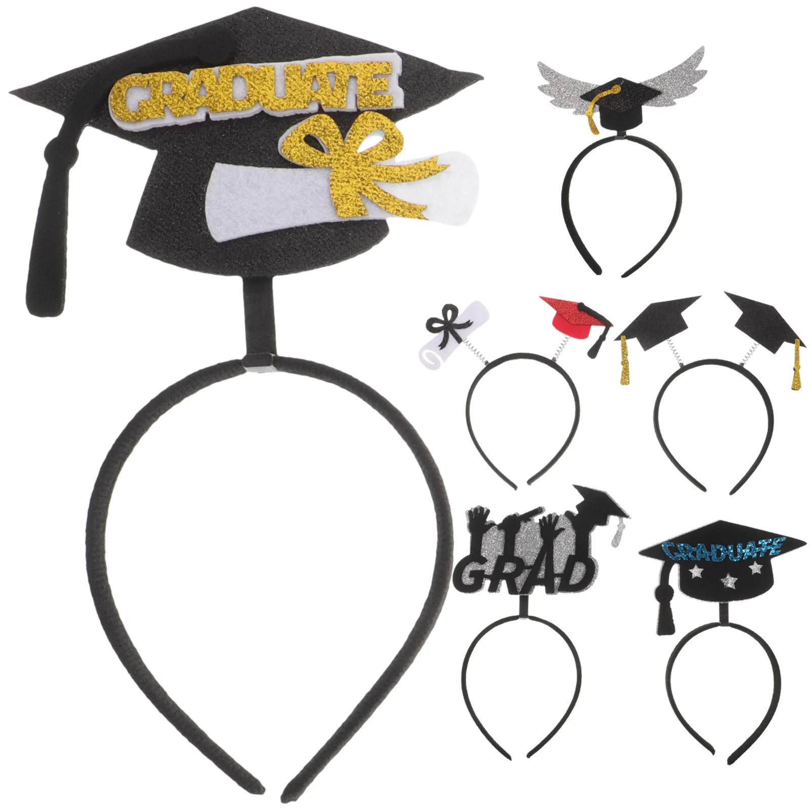 6pcs Graduation Cap Headband Party Photo Props Decorative Hairband Lightweight School Event Cosplay Accessories Grad Decoration
6pcs Graduation Cap Headband Party Photo Props Decorative Hairband Lightweight School Event Cosplay Accessories Grad Decoration