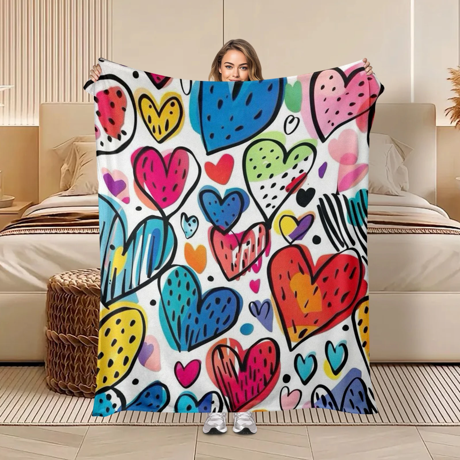 Colorful Heart Themed Flannel Blanket Ideal As A Heartfelt Gift For Your Loved One This Valentine S Day
Colorful Heart Themed Flannel Blanket Ideal As A Heartfelt Gift For Your Loved One This Valentine S Day