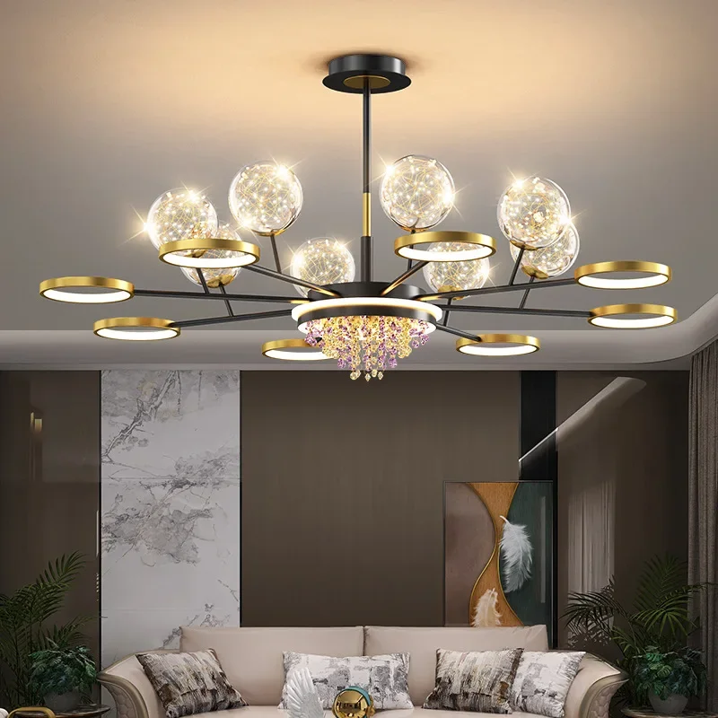 Post-modern Luxury Chandelier In The Living Room New Nordic Creative Personality Luxurious Study Bedroom Hall Round Pendent Lamp
Post-modern Luxury Chandelier In The Living Room New Nordic Creative Personality Luxurious Study Bedroom Hall Round Pendent Lamp