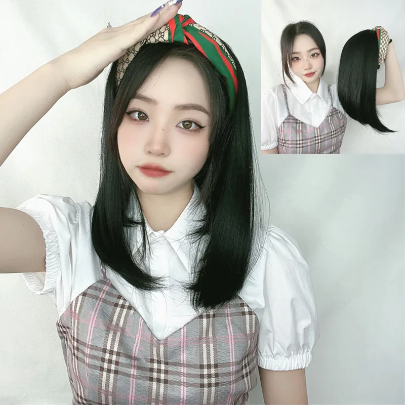 Synthetic Wigs for Women, Long Hair, Korean-style Simulation Hair Cap, Long Straight Hair Headband
Synthetic Wigs for Women, Long Hair, Korean-style Simulation Hair Cap, Long Straight Hair Headband