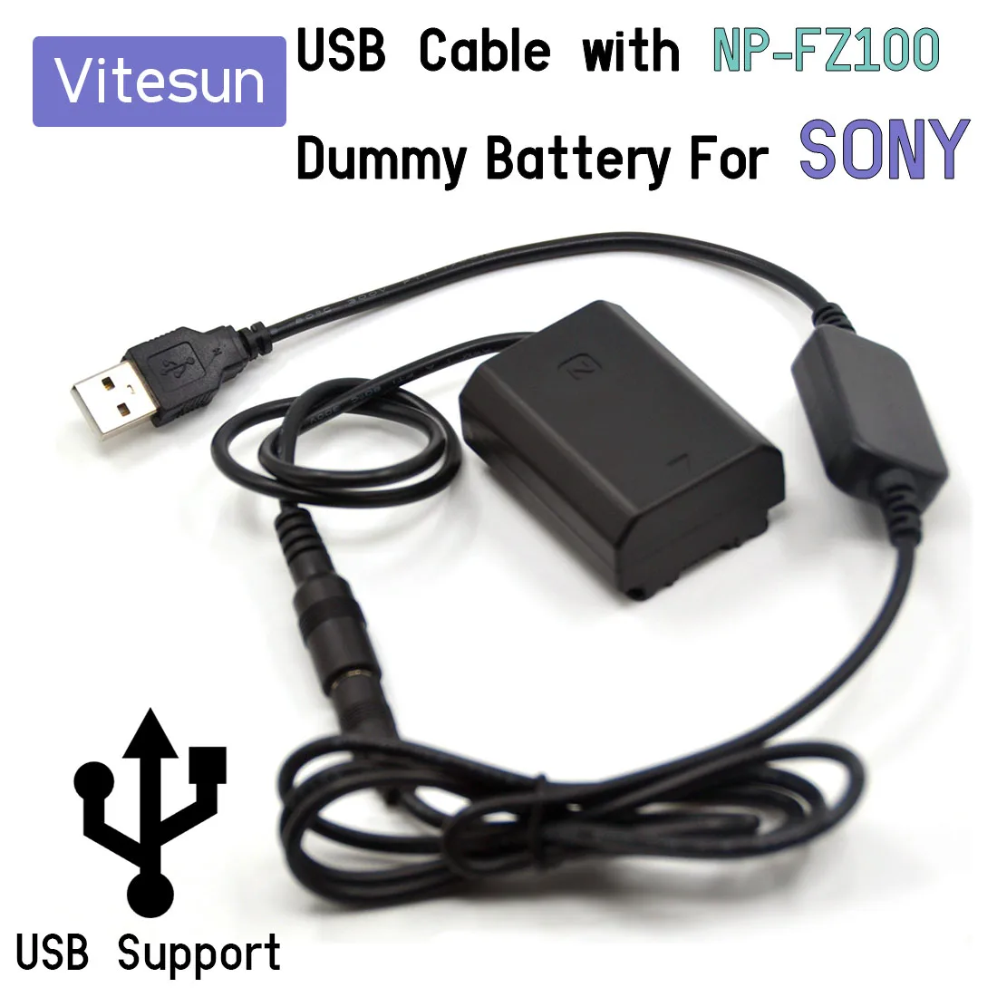 Power Bank USB 5V Cable Adapter + VG-C3EM Dummy Battery NP-FZ100 for Sony Alpha A9 A7RM3 A7RIII A7M3 A7C A6600 A7M4 Camera
Power Bank USB 5V Cable Adapter + VG-C3EM Dummy Battery NP-FZ100 for Sony Alpha A9 A7RM3 A7RIII A7M3 A7C A6600 A7M4 Camera