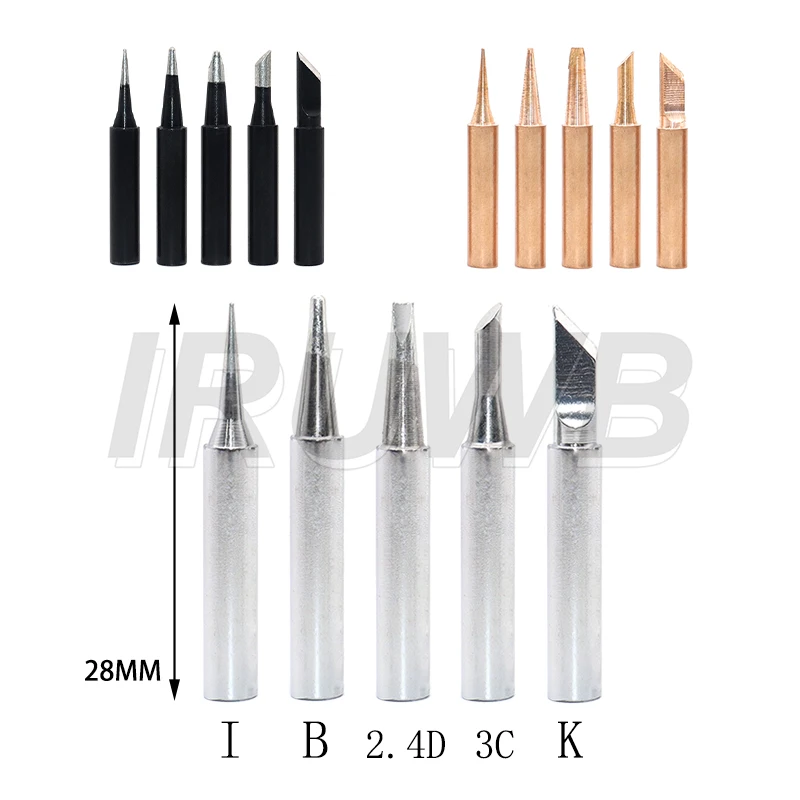 5pcs 900M Soldering Iron Tips Set, Copper Core Electric Soldering Bits for 936 Soldering Station
5pcs 900M Soldering Iron Tips Set, Copper Core Electric Soldering Bits for 936 Soldering Station