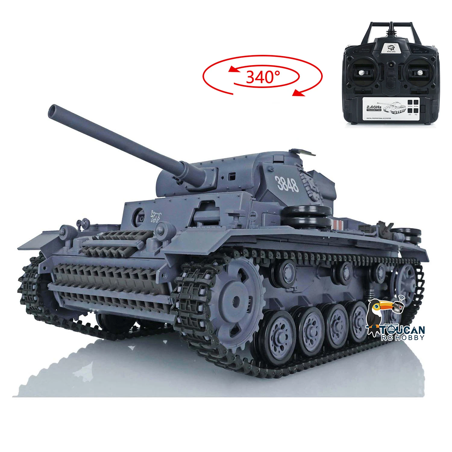 1/16 Heng Long 7.0 Plastic Panzer III L Gift Remote Control Tank Toys Toucan Model 3848 3849 Machine Gun Sound TH17339
1/16 Heng Long 7.0 Plastic Panzer III L Gift Remote Control Tank Toys Toucan Model 3848 3849 Machine Gun Sound TH17339