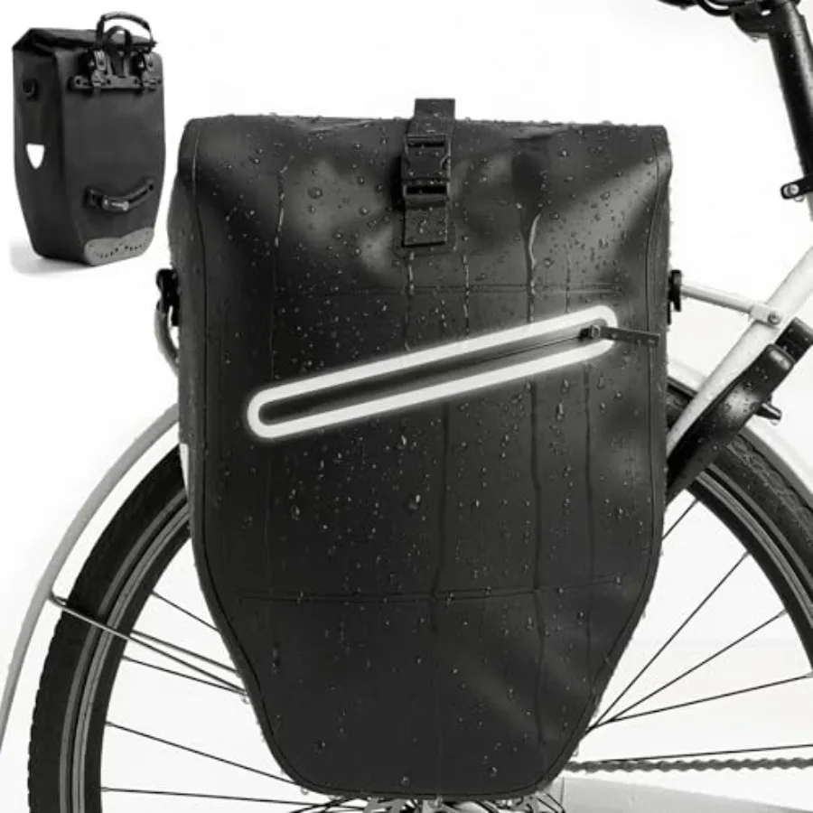 Waterproof Bike Pannier Bag 28L - Bicycle Rear Rack Bag with Dual Handle and Shoulder Strap Cycling Bag for Commuting Travel To
Waterproof Bike Pannier Bag 28L - Bicycle Rear Rack Bag with Dual Handle and Shoulder Strap Cycling Bag for Commuting Travel To