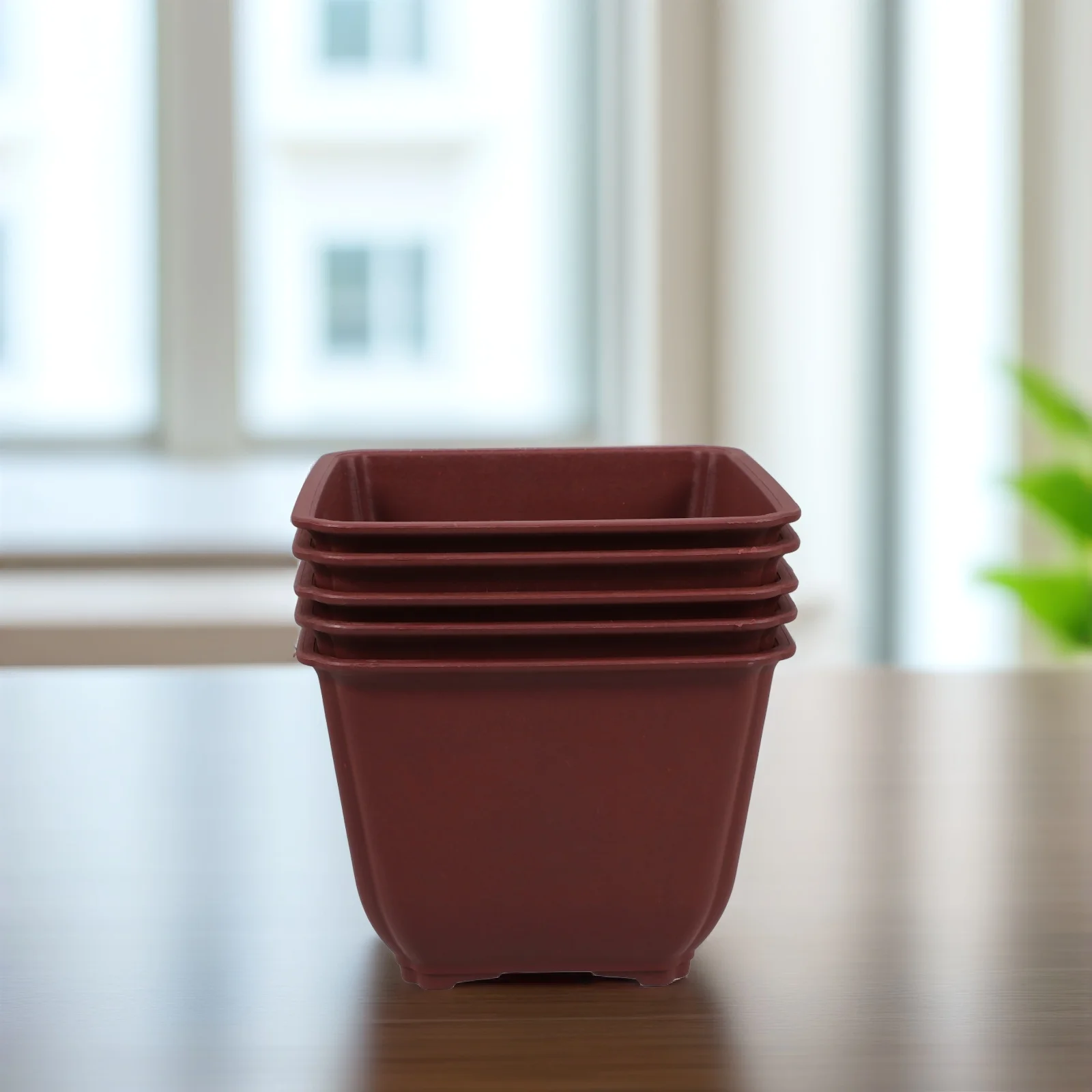 5pcs Flower Square Bonsai Cactus Planters Outdoor Brown Flower Pots Large Nursery Containers Plastic Garden Supplies
5pcs Flower Square Bonsai Cactus Planters Outdoor Brown Flower Pots Large Nursery Containers Plastic Garden Supplies