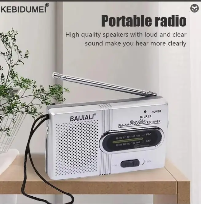 Portable AM FM Radio Battery Operated Radio Reception Music Player with Telescopic Antenna For Running Walking Home Soundbox
Portable AM FM Radio Battery Operated Radio Reception Music Player with Telescopic Antenna For Running Walking Home Soundbox
