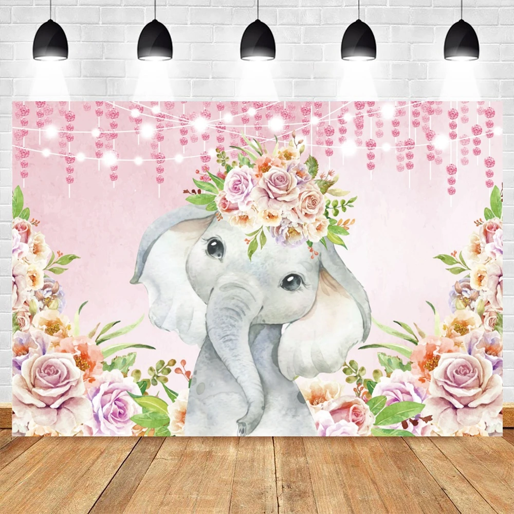 Baby Shower Backdrop Elephant Flower Photocall Princess Birthday Party Decor Photographic Background Photography Photo Studio
Baby Shower Backdrop Elephant Flower Photocall Princess Birthday Party Decor Photographic Background Photography Photo Studio