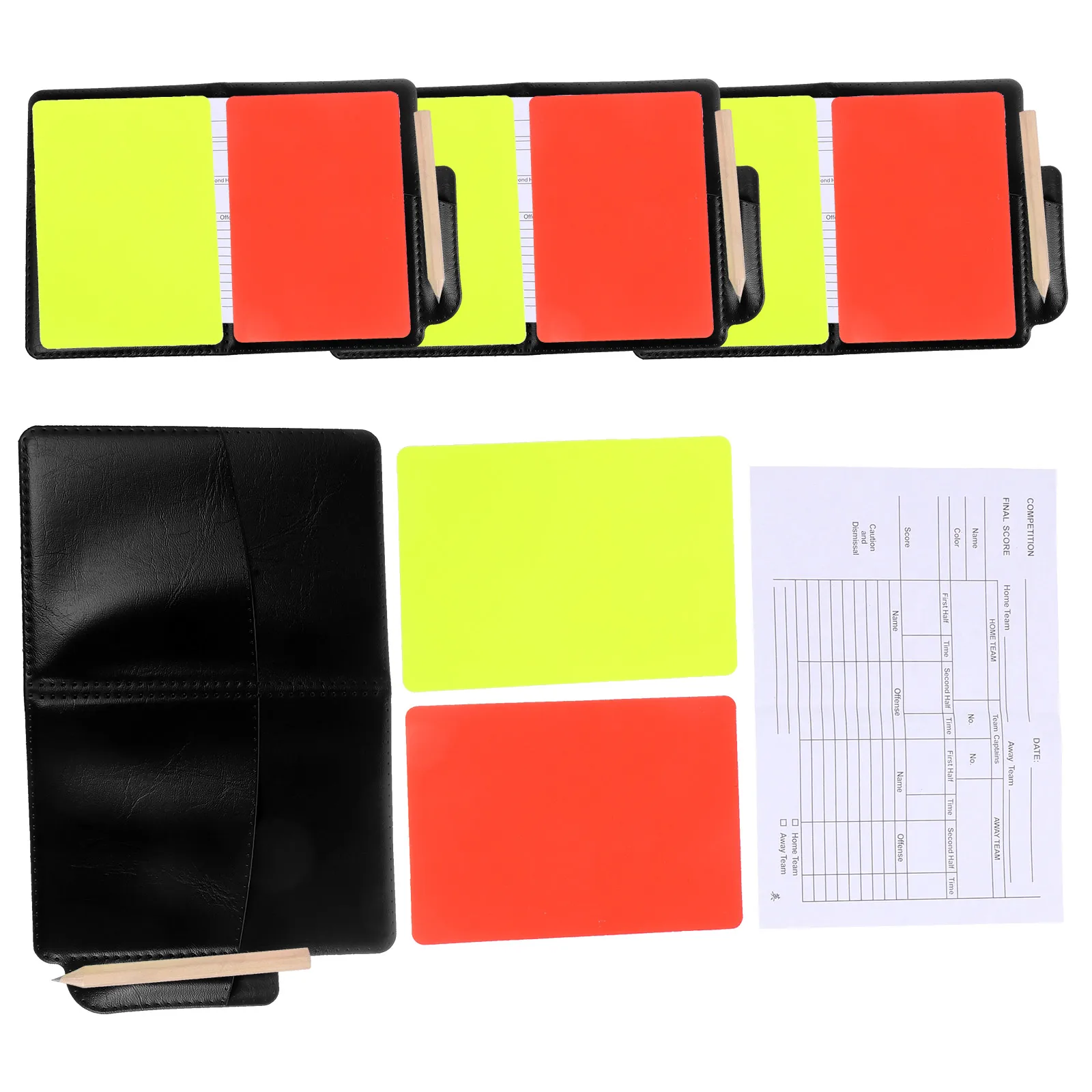 4 Sets Football Referee Cards Yellow Red Cards Portable Wallet Soccer Supply Kit Sports Training Basketball Team Sport Practical
4 Sets Football Referee Cards Yellow Red Cards Portable Wallet Soccer Supply Kit Sports Training Basketball Team Sport Practical