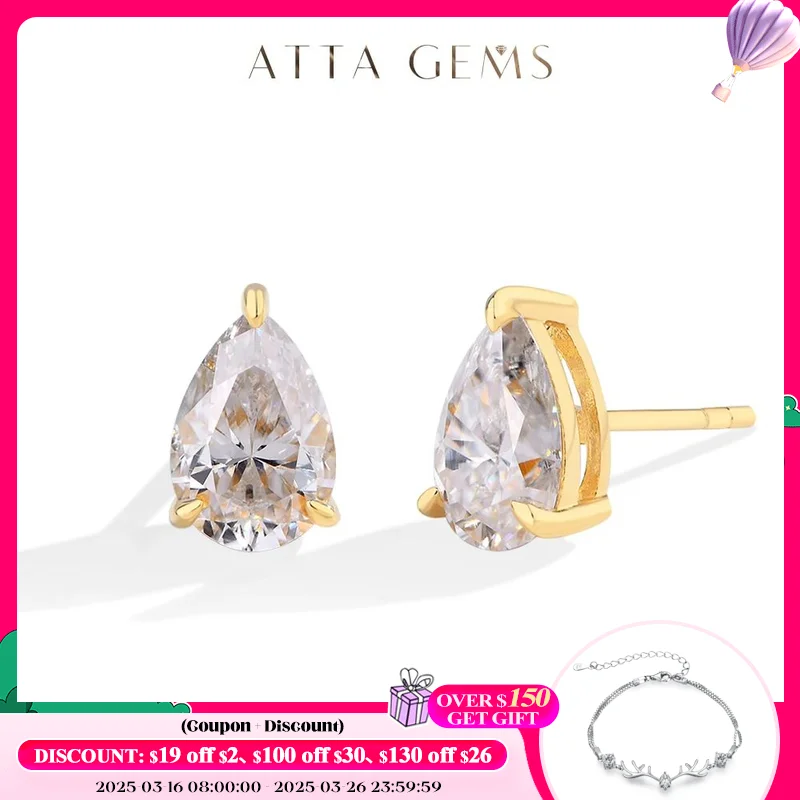 ATTAGEMS Moissanite Earrings for Women Men D VVS1 Excellent Cut Diamond Earrings Solid 18K 14K 10K Gold Jewelry With Certificate
ATTAGEMS Moissanite Earrings for Women Men D VVS1 Excellent Cut Diamond Earrings Solid 18K 14K 10K Gold Jewelry With Certificate