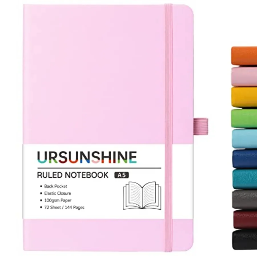 Ruled Notebook/Journal - Classic Lined Journal/Notebook, Hardcover with Thick Paper, 5.7" x 8.4", Banded + Pen Holder +Inner Po
Ruled Notebook/Journal - Classic Lined Journal/Notebook, Hardcover with Thick Paper, 5.7" x 8.4", Banded + Pen Holder +Inner Po
