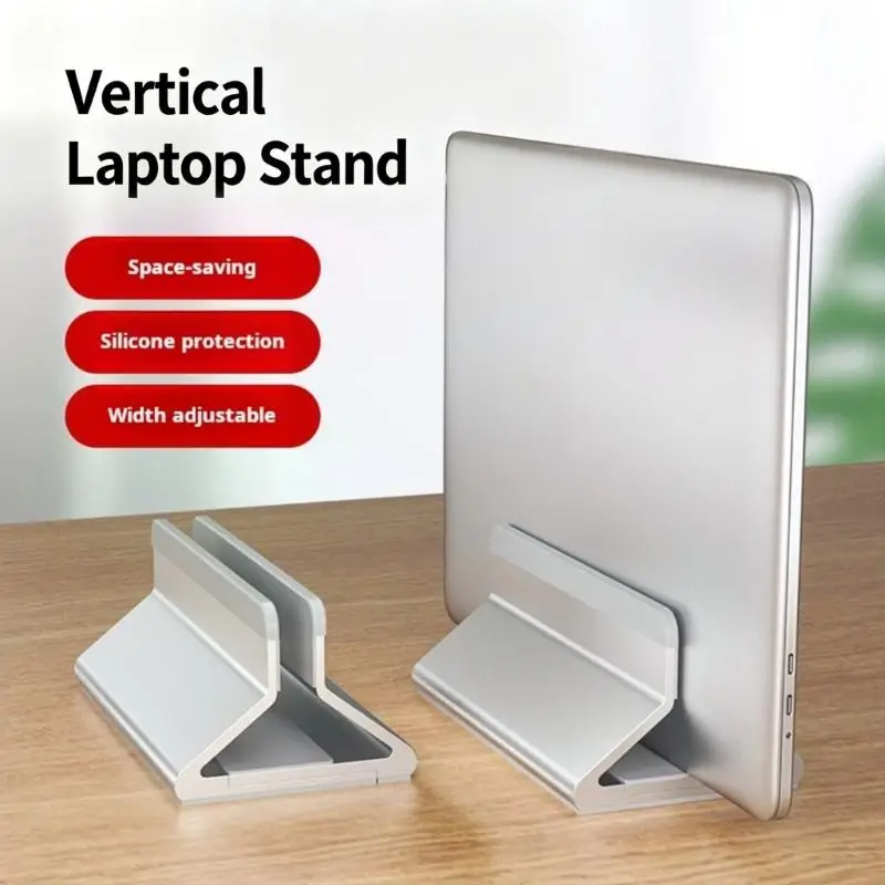 Adjustable Aluminum Laptop Stand Holder Vertical Desktop Organiser For 13 To 17Inch Notebook With Nonslip Silicone Pads H8WD
Adjustable Aluminum Laptop Stand Holder Vertical Desktop Organiser For 13 To 17Inch Notebook With Nonslip Silicone Pads H8WD