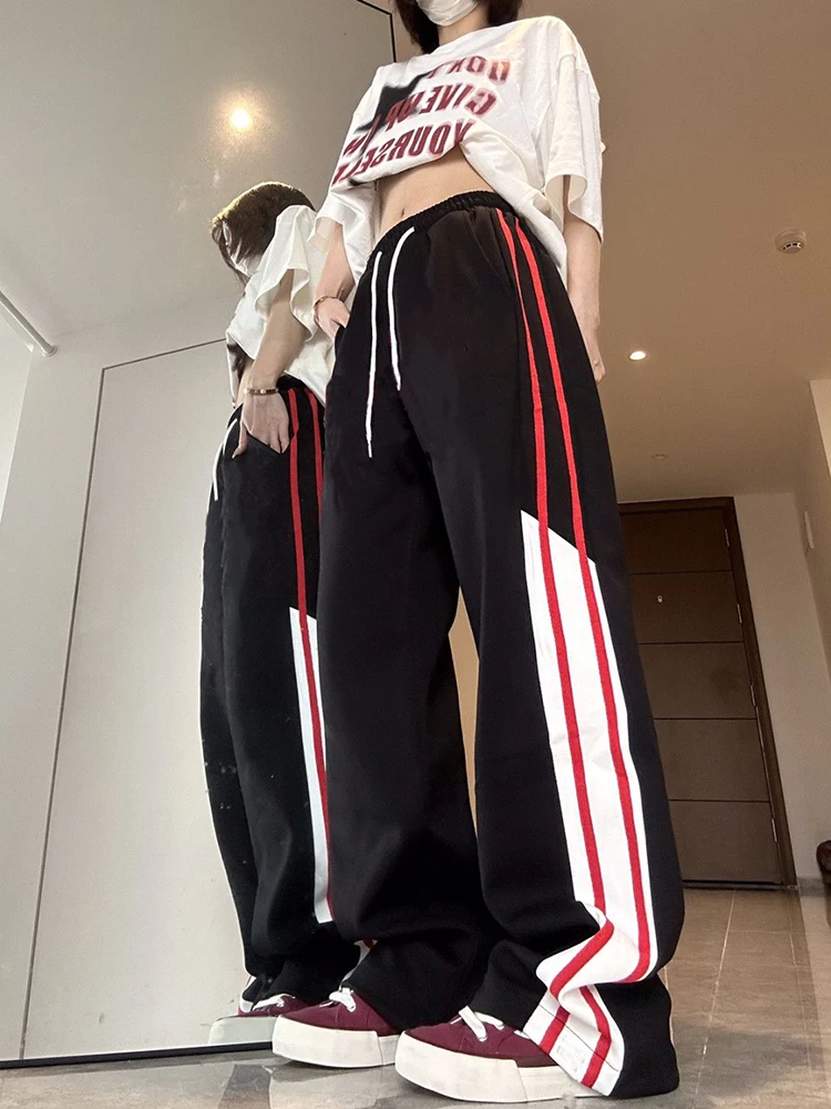 Zoki Vintage Striped Sweatpants Women Streetwear High Waist Harajuku Casual Trousers Korean Loose Bf Patchwork Design Pants New
Zoki Vintage Striped Sweatpants Women Streetwear High Waist Harajuku Casual Trousers Korean Loose Bf Patchwork Design Pants New