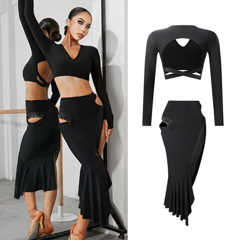 Sexy Black Latin Dance Dress Women Tops Fringe Skirt Adult Latin Competition Clothing Rumba Dress Salsa Dance Costume DNV16976
Sexy Black Latin Dance Dress Women Tops Fringe Skirt Adult Latin Competition Clothing Rumba Dress Salsa Dance Costume DNV16976