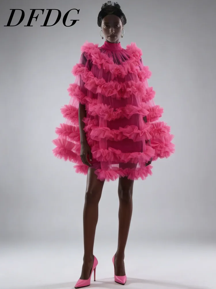 Женское мини-платье DFDG с воротником-стойкой, многоярусной тюлевой юбкой и расклешенным подолом для весенне-летнего сезона, нарядное, для выпускного вечера, модное, женственное, тренд 2026 года
Женское мини-платье DFDG с воротником-стойкой, многоярусной тюлевой юбкой и расклешенным подолом для весенне-летнего сезона, нарядное, для выпускного вечера, модное, женственное, тренд 2026 года