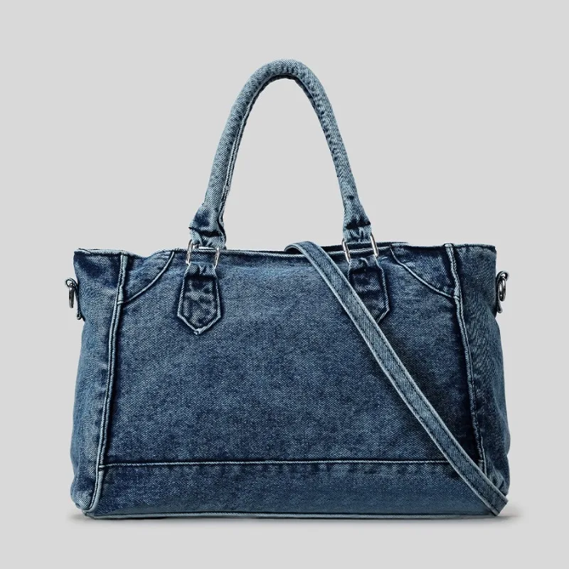 New Retro Large Capacity Denim Tote Bag Female Hot Girl Motorcycle HandBag Boston Single-shoulder Crossbody Bag Bolsa Feminina
New Retro Large Capacity Denim Tote Bag Female Hot Girl Motorcycle HandBag Boston Single-shoulder Crossbody Bag Bolsa Feminina